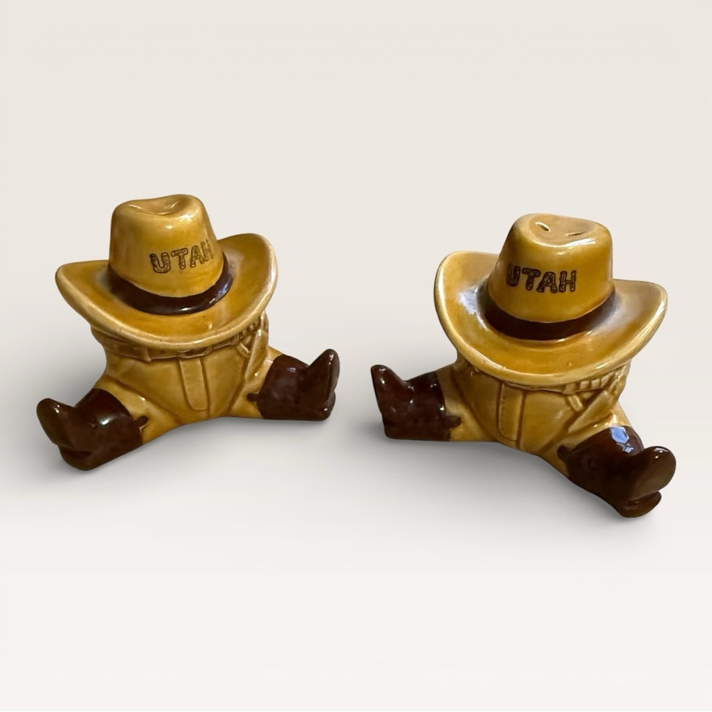 Vintage Ceramic Utah Souvenir Salt & Pepper Shakers - 50’s/60’s